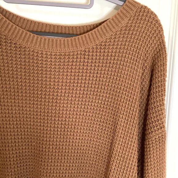 Bundle of 2 Women's Sweaters George Joe Fresh Brown Red Oversized Relaxed Fit - Picture 3 of 13